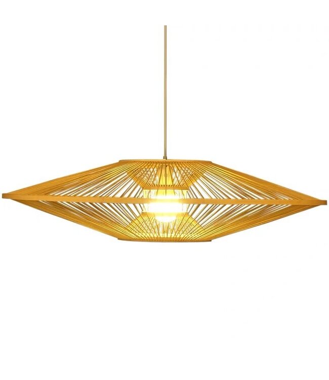 Suspension en Bambou Fait Main - Scarlet D60xH18cm