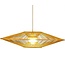 Bamboo Lampshade Pendant Light Handmade - Scarlet D60xH18cm