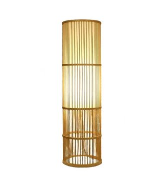 Fine Asianliving Lampada da Terra in Bambù Fatta a Mano - Leslie D28xH100cm