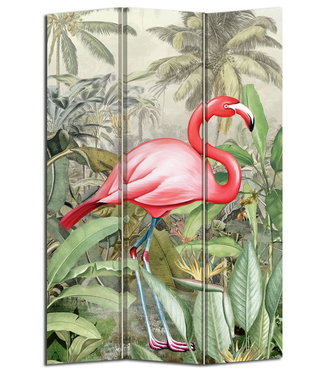 Fine Asianliving Paravent Raumteiler B120xH180cm 3-teilig Flamingo