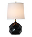 Fine Asianliving Tafellamp Porselein met Kap Zwart Art