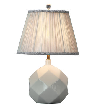 Fine Asianliving Lampada da Tavolo Cinese in Porcellana con Paralume Arte L23xP23xA53cm