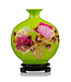 Vase Chinois Porcelaine Paille de blé Pivoine Vert Fait Main D25xH29.5cm