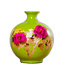 Fine Asianliving Chinesische Vase Porzellan Handgefertigt Pfingstrose Grün H29.5cm