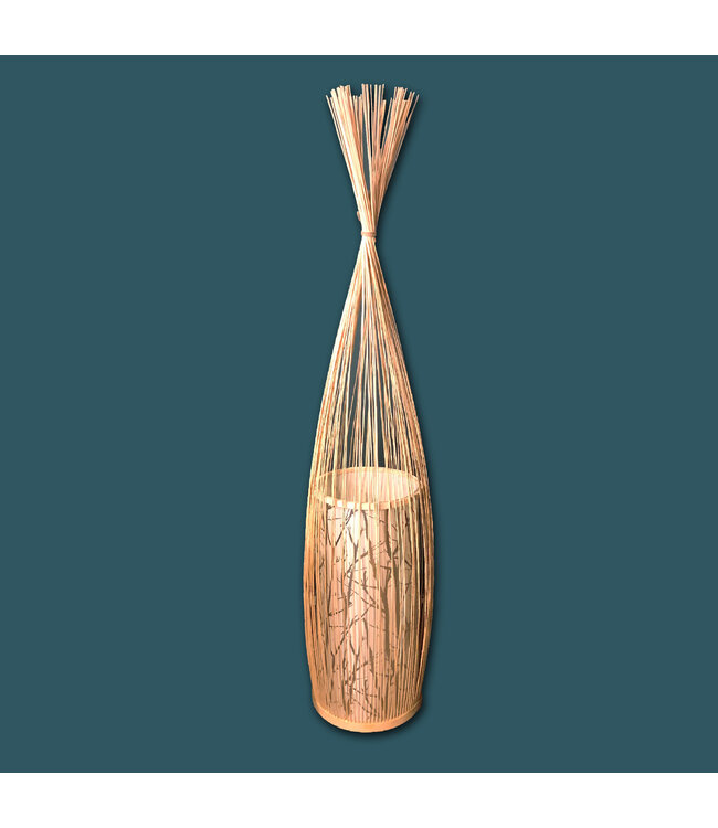 Bamboe Vloerlamp Handgevlochten - Demi