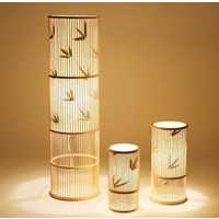 Bambus Tischlampe Handgefertigt - Ella D18xH42cm