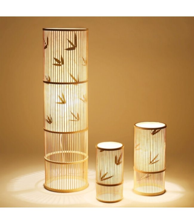 Bamboo Table Lamp Handmade - Ella D18xH42cm