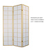 Japanese Room Divider 3 Panels W135xH180cm Privacy Screen Shoji Rice-paper Natural