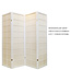Japanese Room Divider 4 Panels W180xH180cm Privacy Screen Shoji Rice-paper White