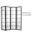 Biombo Japonés A180xA180cm 4 Paneles Shoji Papel de Arroz Negro - Double Cross Separador
