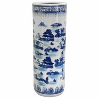 Umbrella Stand Porcelain Blue-White D25xH50cm