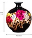 Vase Chinois Porcelaine Paille de blé Pivoine Noir Fait Main D25xH29.5cm