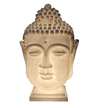 Fine Asianliving Tischlampe aus Sandstein Buddha 27.3x28.3x41.3cm