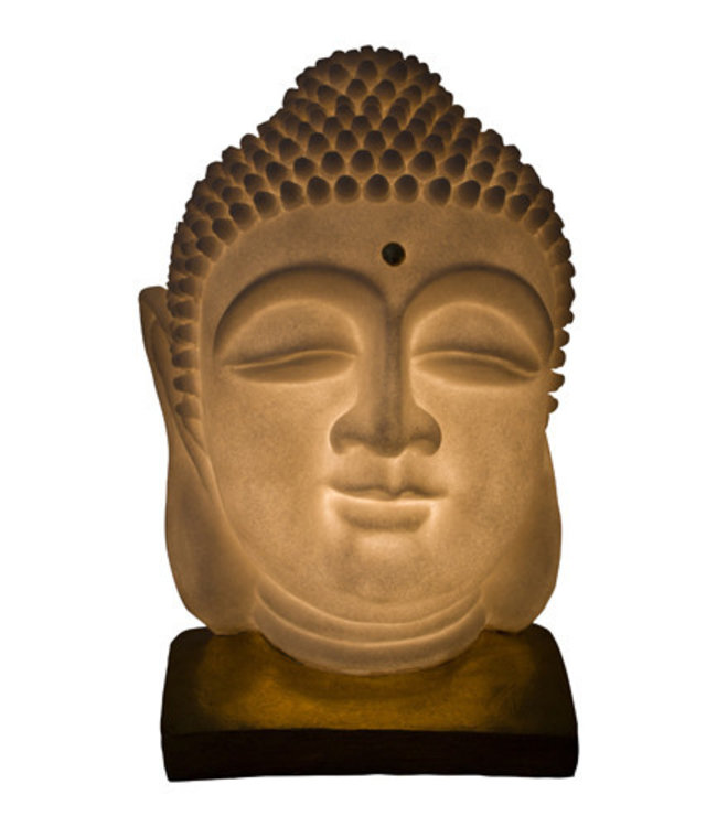 Lampada da Tavolo in Arenaria Budda 20.3x20.3x29.3cm