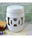 PREORDER WEEK 20 Ceramic Garden Stool Porcelain Chinese Coin White D32xH43cm