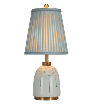 Fine Asianliving Lampada da Tavolo Cinese in Porcellana con Paralume Dipinta a Mano L19xP19xA59cm