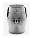 Ceramic Garden Stool Porcelain Asian Style Silver