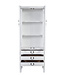 Bibliothèque Étagère de Rangement Chinoise Blanc L70xP40xH182cm