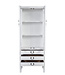 Chinese Bookcase Glass Door Cabinet White W70xD40xH182cm