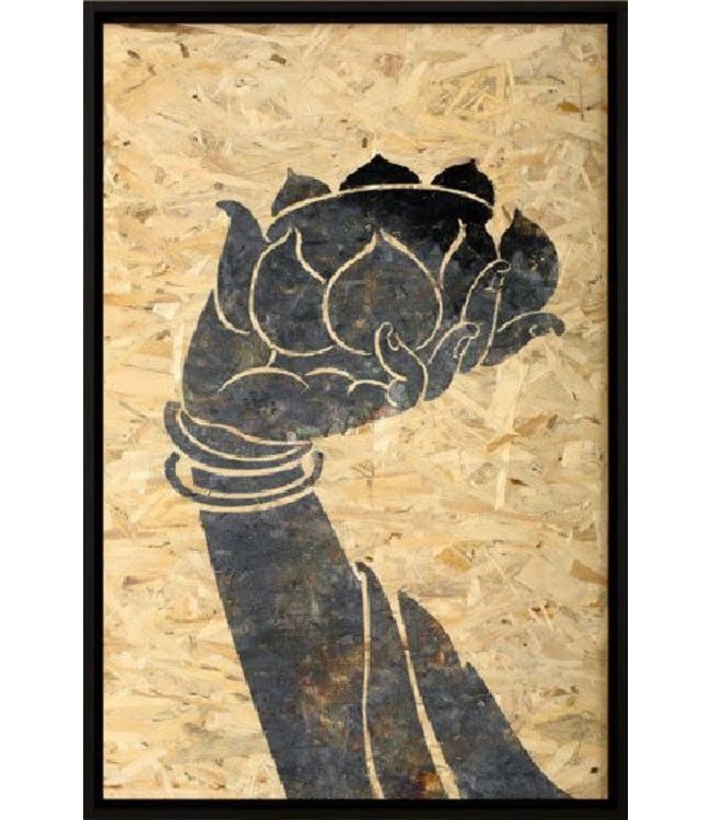 Pintura Oriental Mano de Buda Lotus An60xAl90cm