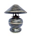 Lámpara de Mesa Espiral de Bambú Hecha a Mano Negra D.37xA40cm