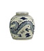 Chinese Ginger Jar Dragon Hand-painted Blue W29xH29cm