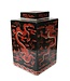Chinese Ginger Jar Hand-painted Dragon Porcelain Red Black W18xD18xH34cm