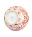 Jarrón Chino de Porcelana Dragón Rojo Blanca Pintado a Mano D37xAlt.53cm