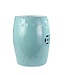 Keramik Hocker Porzellan Blau Pfau B33xH45cm