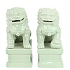 Fine Asianliving Chinese Foo Dogs Tempel Bewakers Leeuwen Porselein Mint Set/2 Handgemaakt W6xD8xH15cm