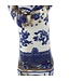 Chinese Statues Blue White Porcelain Emperor Empress Set/2 Handmade