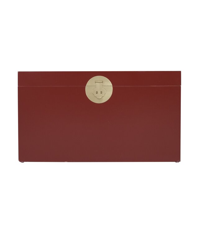 Malle Chinoise Rouge Rubis - Collection Orientique L90xW45xH50cm