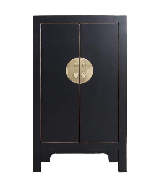 Chinesischer Schrank Onyx Schwarz - Orientique Kollektion B70xT40xH120cm