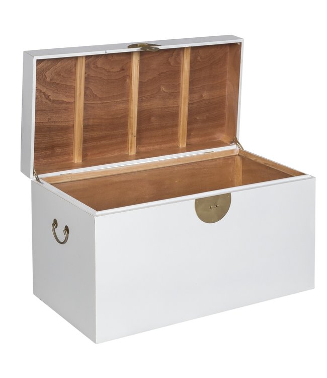 Baule Cinese Bianco Neve - Orientique Collezione L90xP45xA50cm