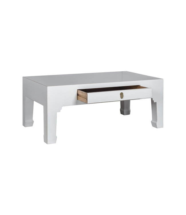 Mesa de Centro China Blanca - Orientique Colección A110xP60xA45cm
