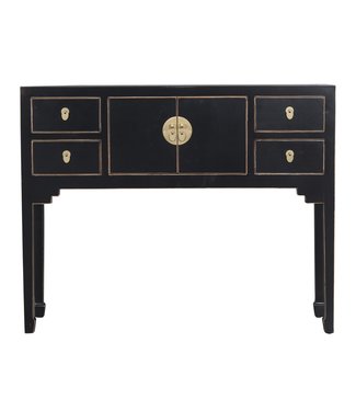 Fine Asianliving Console Chinoise Onyx Noir - Orientique Collection L100xP26xH80cm