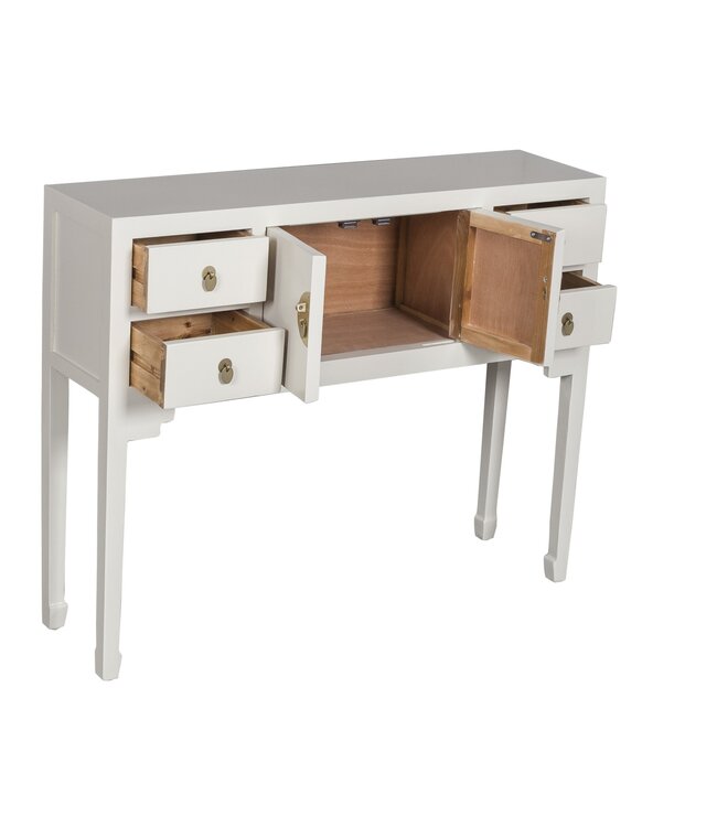 Console Chinoise Moonshine Grège - Orientique Collection L100xP26xH80cm