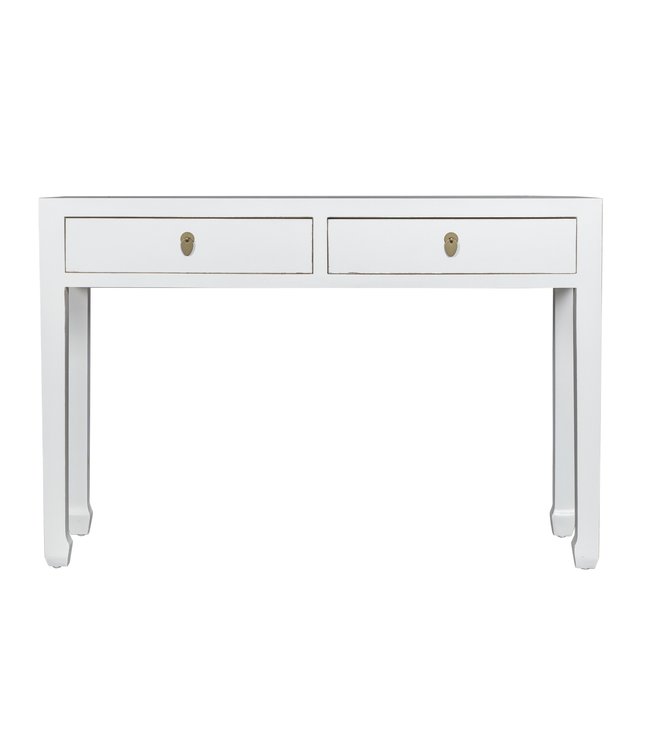 Tavolo Consolle Cinese Bianco - Orientique Collezione L120xP35xA80cm