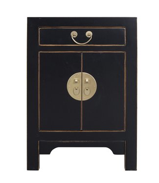 Fine Asianliving Table de Chevet Chinois Onyx Noir - Orientique Collection L42xP35xH60cm