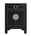 Mesita De Noche China Ónix Negro - Colección Orientique L42xL35xH60cm