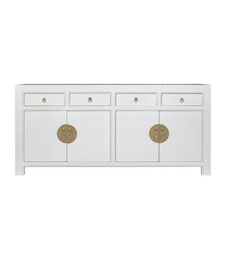 Fine Asianliving Credenza Cinese Bianca - Orientique Collezione L180xP40xA85cm