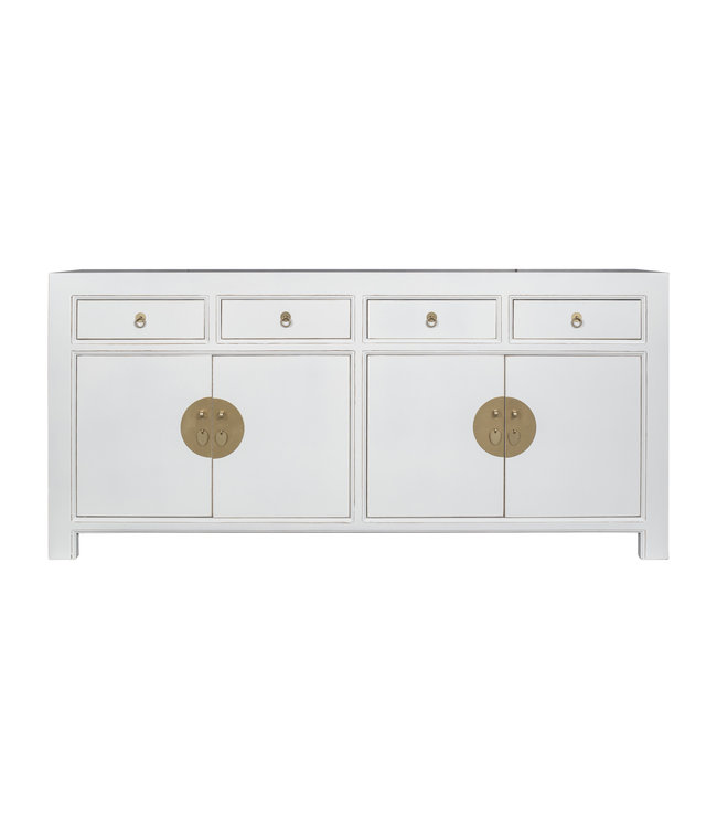 Chinesisches Sideboard Kommode Schneeweiß - Orientique Sammlung B180xT40xH85cm