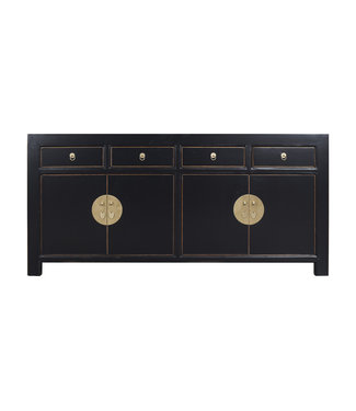 Fine Asianliving Credenza Cinese Onice Nero - Orientique Collezione L180xP40xA85cm