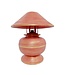 Lampe de Table en Bambou Spirale Fait Main Rouge 37x37x40cm