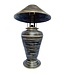 Bamboo Table Lamp Spiral Handmade Black D40xH65cm