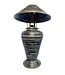 Lampe de Table en Bambou Spirale Fait Main Noire 40x40x65cm