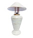 Lampe de Table en Bambou Spirale Fait Main Blanche 40x40x65cm