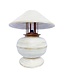 Lampe de Table en Bambou Spirale Fait Main Blanche 37x37x40cm