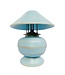 Bamboo Table Lamp Spiral Handmade Blue D37xH40cm