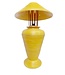 Lampe de Table en Bambou Spirale Fait Main Jaune 40x40x65cm